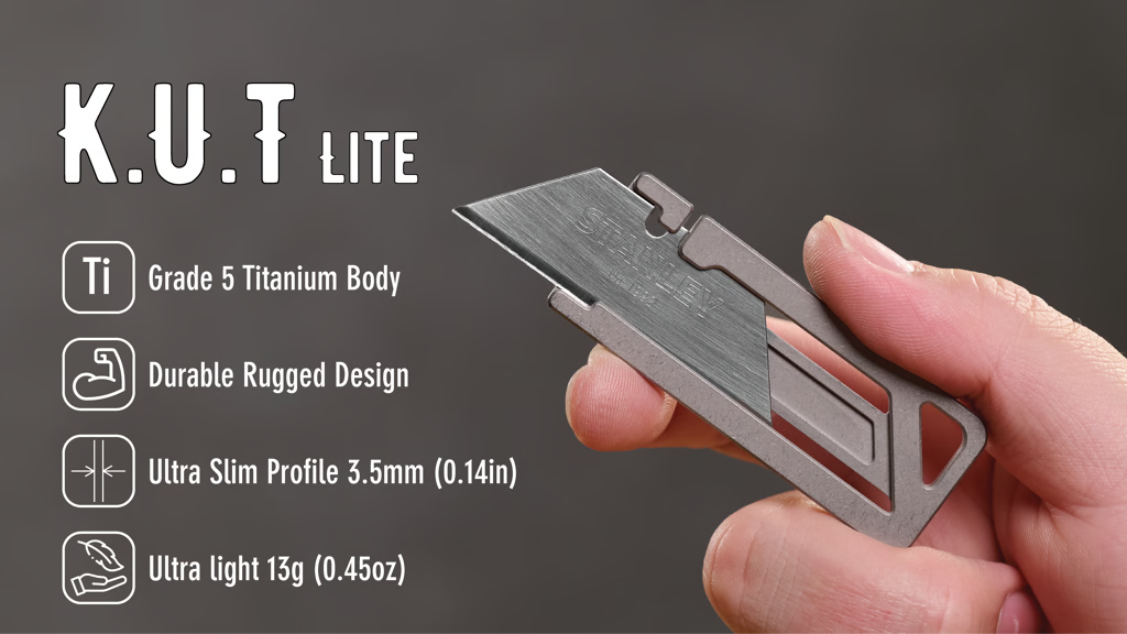 Titanium Keychain Utility Tool: KUT Lite | Ultrathin EDC
