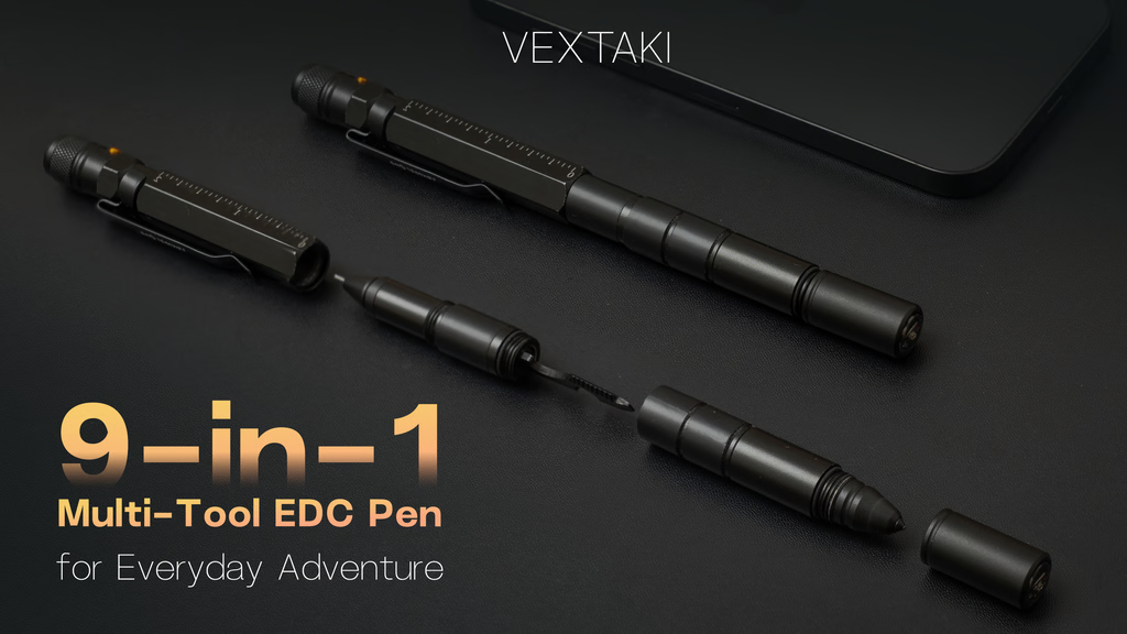 VEXTAKI: 9-in-1 Multi-Tool EDC Pen for Everyday Adventure