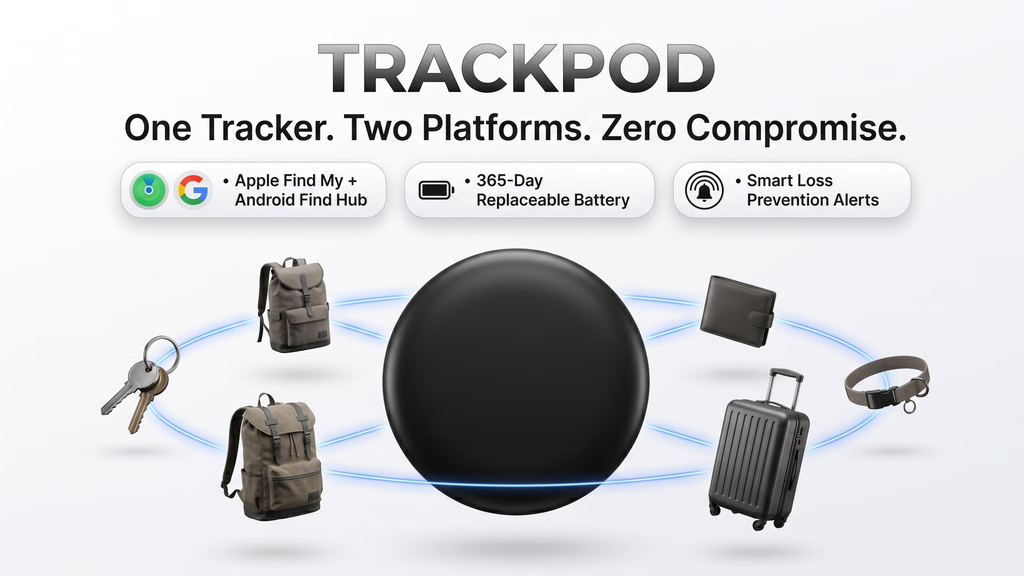 TrackPod: Smart Tracker for Apple & Android