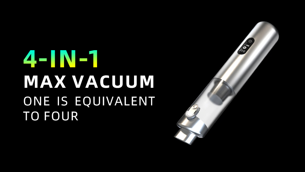 4-in-1 Max Vacuum: Blow+Vacuum+Pump+Inflate